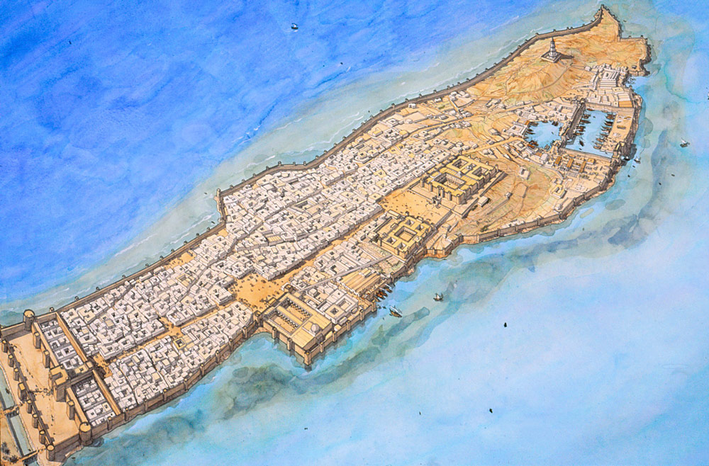 Mahdia au Xe siècle : Visualisation de J-Cl. Golvin  (cité in N.Djelloul. Les fortifications en Tunisie, Tunis 1999, p.54)