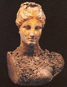 Buste d'Aphrodite, épave de Mahdia, conservé au musée national du Bardo de Tunis